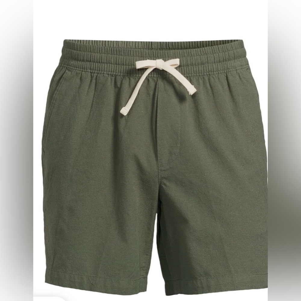 No Boundaries Men’s Linen‎ Blend Shorts 3XL 48-50 Olive Green NWT